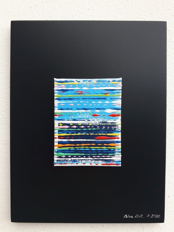 Coloured lines 8 2020, 22x17, Acryl-Lack LW, SOLD